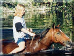 Jenn swimming cochise in Green River